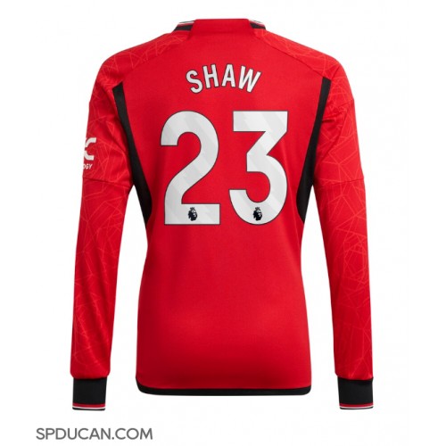 Muški Nogometni Dres Manchester United Luke Shaw #23 Domaci 2023-24 Dugi Rukav